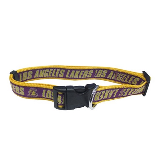Pets First LA Lakers Dog Collar and Leash - Picture 6 of 14